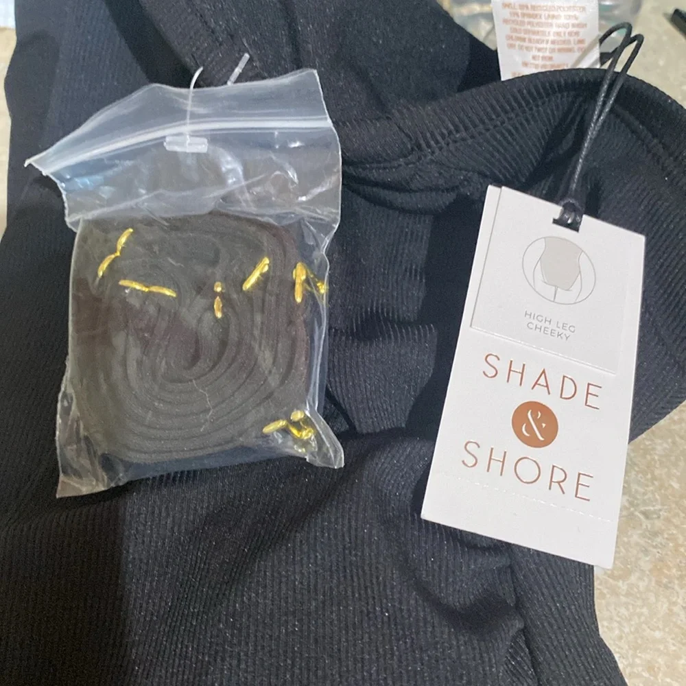 Shade & Shore Black Strapless One Piece - Picture 2 of 5